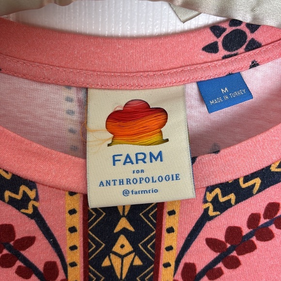 NWOT FARM RIO Printed Mini Dress- Bell Sleeves w/Crew Neck - Size M - SASSY! - Picture 3 of 13
